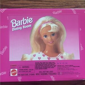 Mattel Barbie Dining Room Set in Pink Box